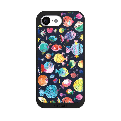 Apple iPhone 16e NIVOpure Beach Puffer Fishes Kids Navy