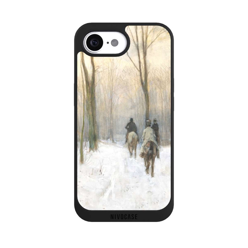 iPhone 16e NIVOpure Reiter im Schnee im Haager Wald