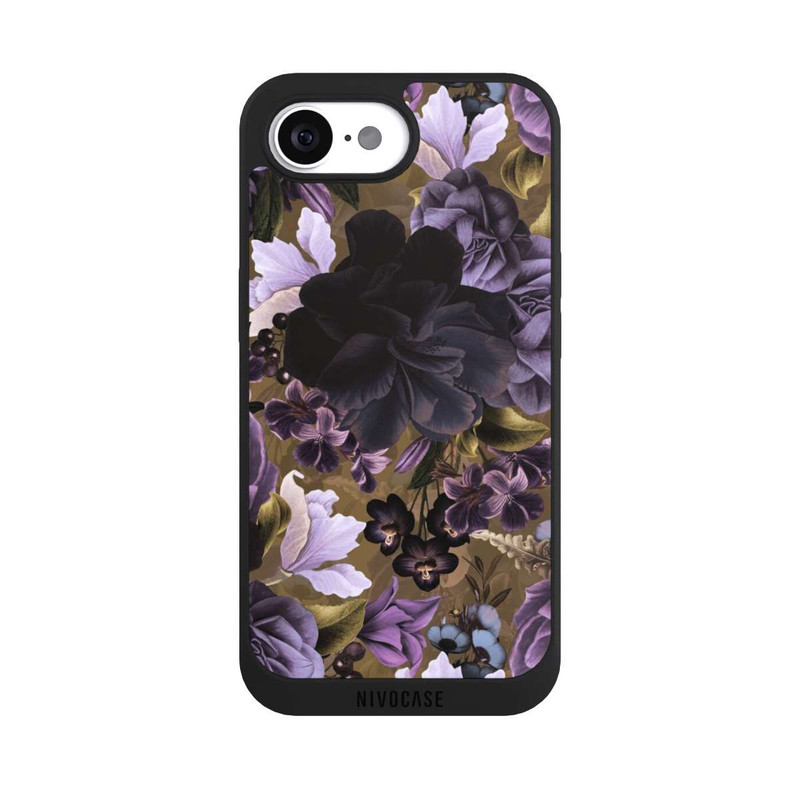 iPhone 16e NIVOpure Purple and Gold Vintage Flowers