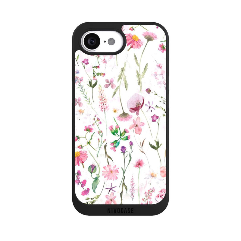 iPhone 16e NIVOpure Rosa Blumenwiese