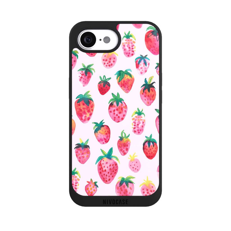iPhone 16e NIVOpure Aquarell Erdbeeren
