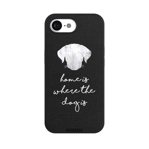 Apple iPhone 16e NIVOpure Home Is Where The Dog Is - White on Black