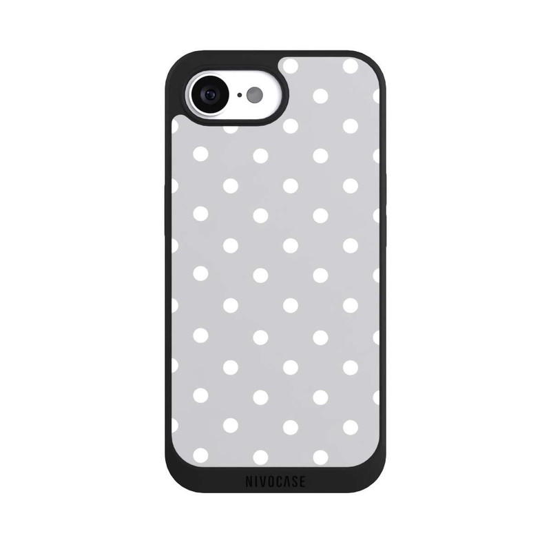 iPhone 16e NIVOpure Polka Dots Grau