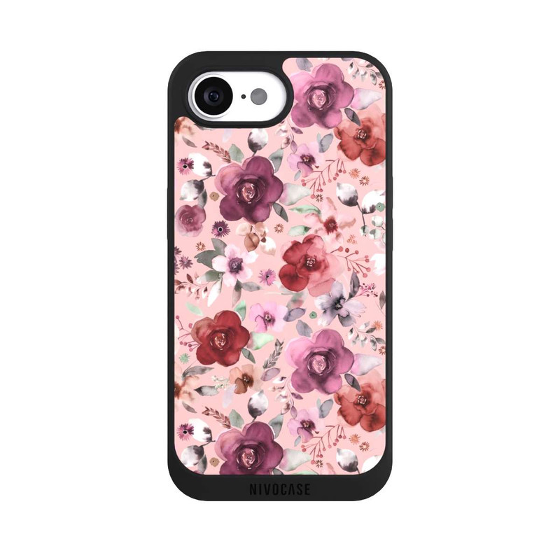 iPhone 16e NIVOpure Üppiger romantischer Blumenstrauß rosa