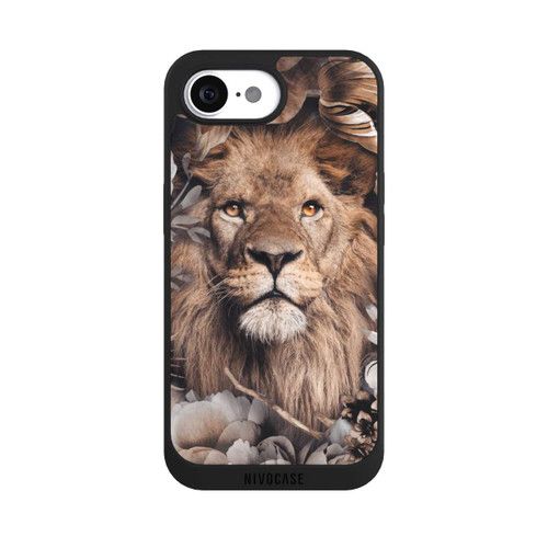 Apple iPhone 16e NIVOpure Löwe Blumenrahmen Beige