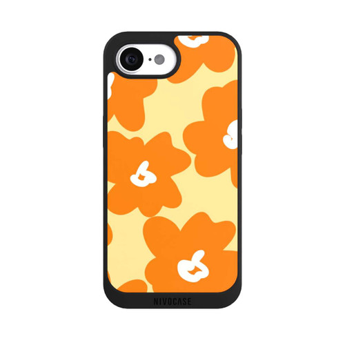 Apple iPhone 16e NIVOpure Retro Blumenmuster Päivi Gelb Orange
