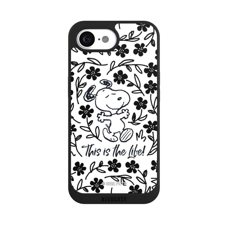 iPhone 16e NIVOpure Snoopy schwarz und weiß This Is The Life