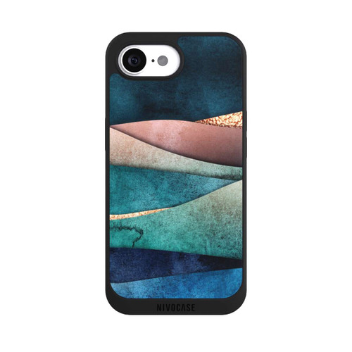 Apple iPhone 16e NIVOpure Vagues bleu-or