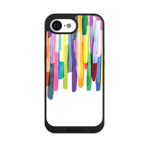 Apple iPhone 16e NIVOpure Colorful Stripes White Background