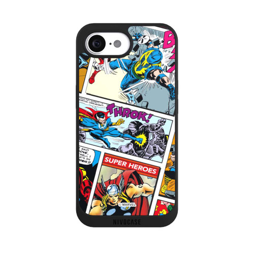 Apple iPhone 16e NIVOpure Marvel Retro Comic Blue