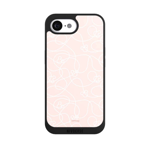 Apple iPhone 16e NIVOpure Micky Line Art Muster Rosa