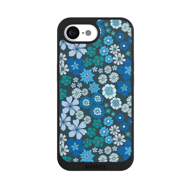 iPhone 16e NIVOpure Blaue Blumen DeinDesign