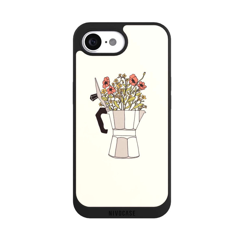 iPhone 16e NIVOpure Moka Blumen