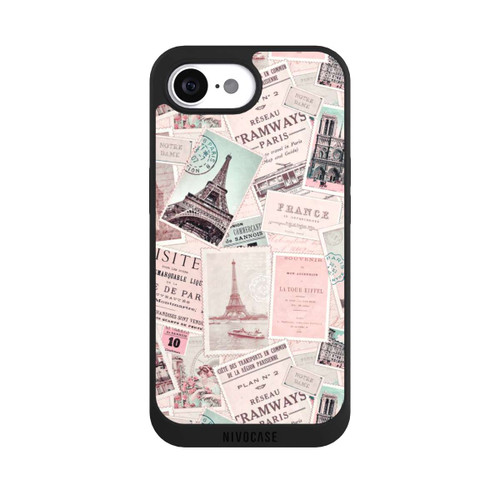 Apple iPhone 16e NIVOpure Vintage Paris Postcards Pattern