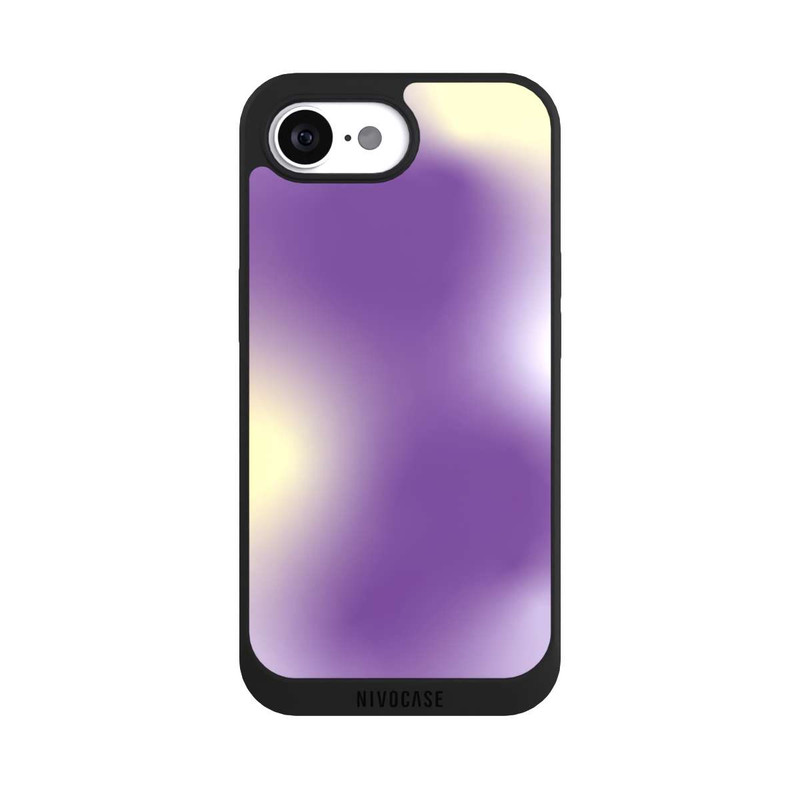 iPhone 16e NIVOpure Aura purple yellow