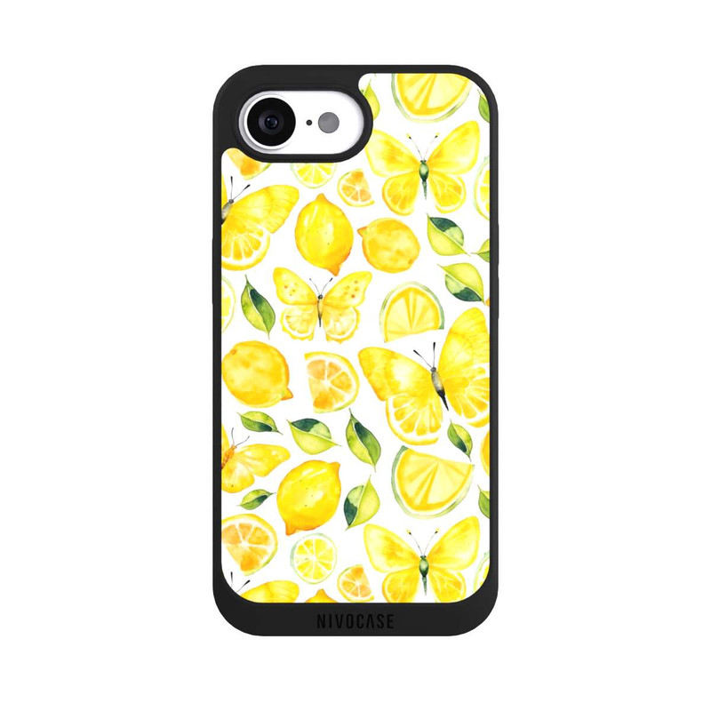 iPhone 16e NIVOpure Zitrone und Schmetterling Muster