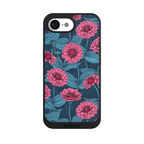 Apple iPhone 16e NIVOpure Flower Pattern Pink And Blue Illustration