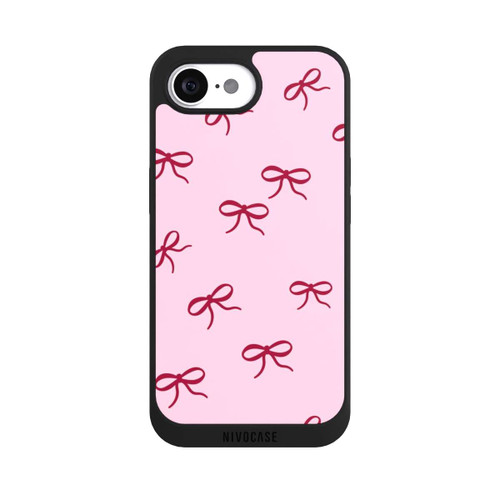 Apple iPhone 16e NIVOpure Schleifen Pattern Rot Pink