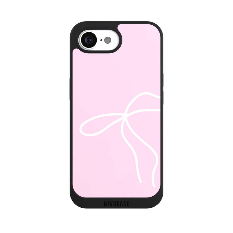 iPhone 16e NIVOpure Trendy Bow White Pink