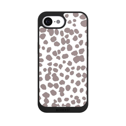 Apple iPhone 16e NIVOpure Motif Guépard Marron Blanc