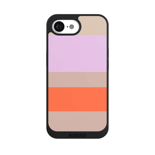 Apple iPhone 16e NIVOpure Moca Lila Orange Stripes