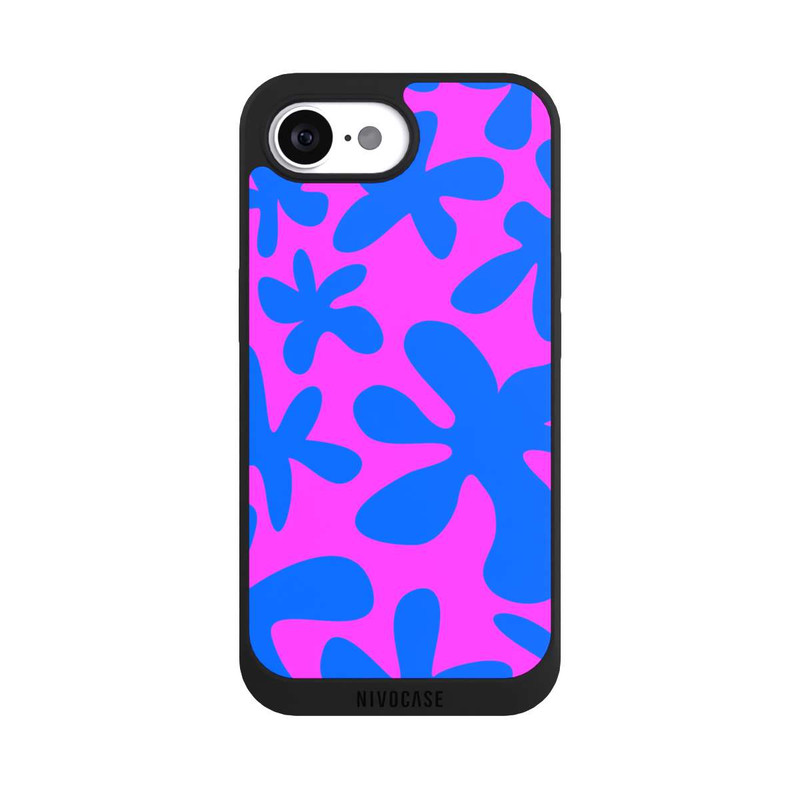 iPhone 16e NIVOpure Dopamin Flowers Blue