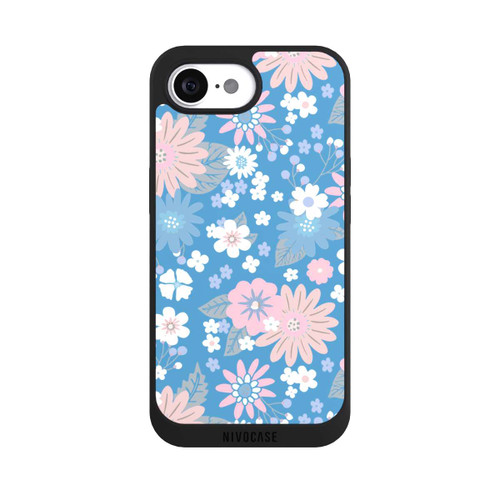 Apple iPhone 16e NIVOpure Wildblumen Muster Blau