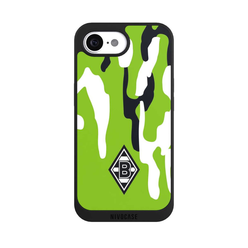 iPhone 16e NIVOpure Borussia Raute Grün Weiß Schwarz