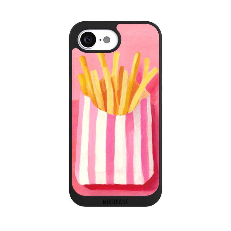 iPhone 16e NIVOpure Retro Pommes Pink Watercolor