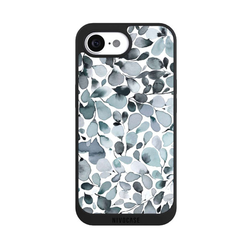 Apple iPhone 16e NIVOpure Eucalyptus Watercolor Leaves Grey