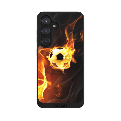 Samsung Galaxy S25 NIVOpure Fußball in Flammen