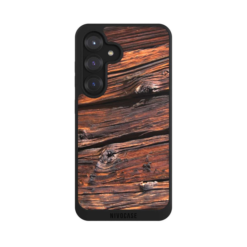 Galaxy S25 NIVOpure Effritement Planche en Bois