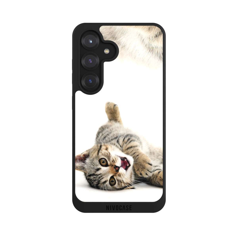 Galaxy S25 NIVOpure Sich wälzende Katze