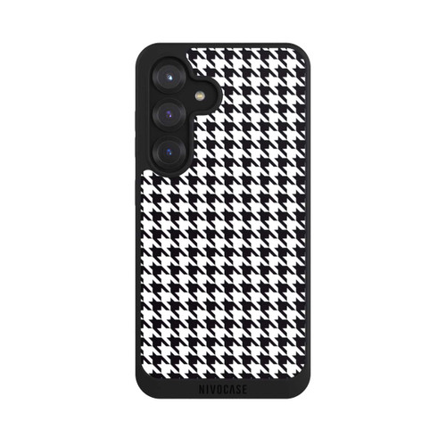 Samsung Galaxy S25 NIVOpure Hahnentritt Schwarz Weiß