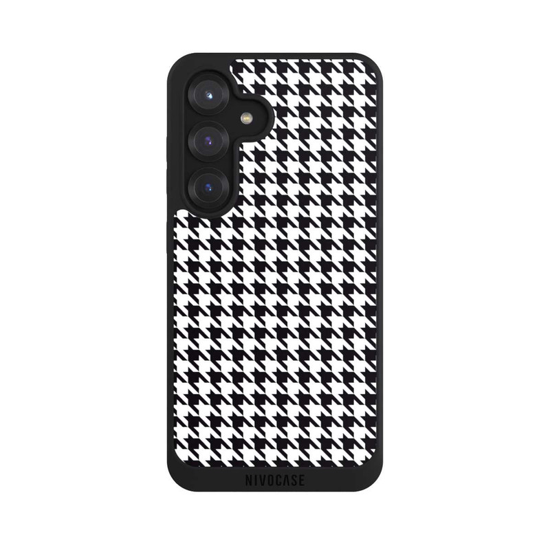Galaxy S25 NIVOpure Pied de Poule Noir Blanc