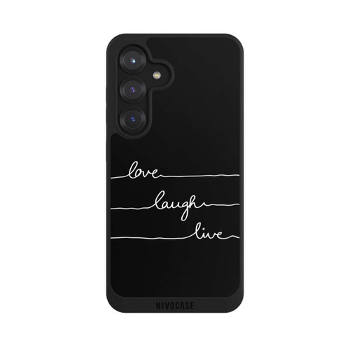 Samsung Galaxy S25 NIVOpure Love Laugh Live weiß/schwarz