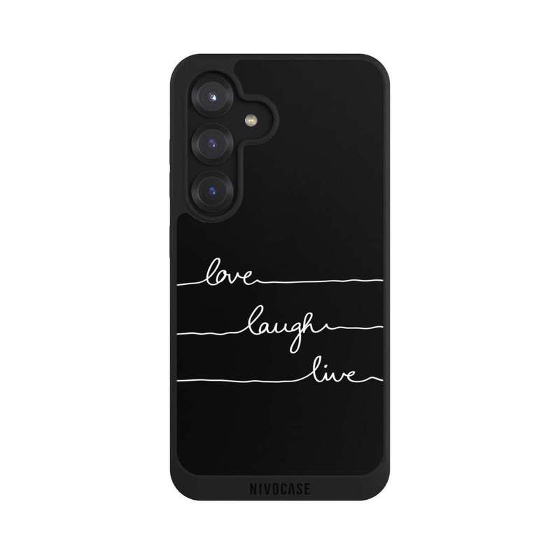 Galaxy S25 NIVOpure Love Laugh Live weiß/schwarz