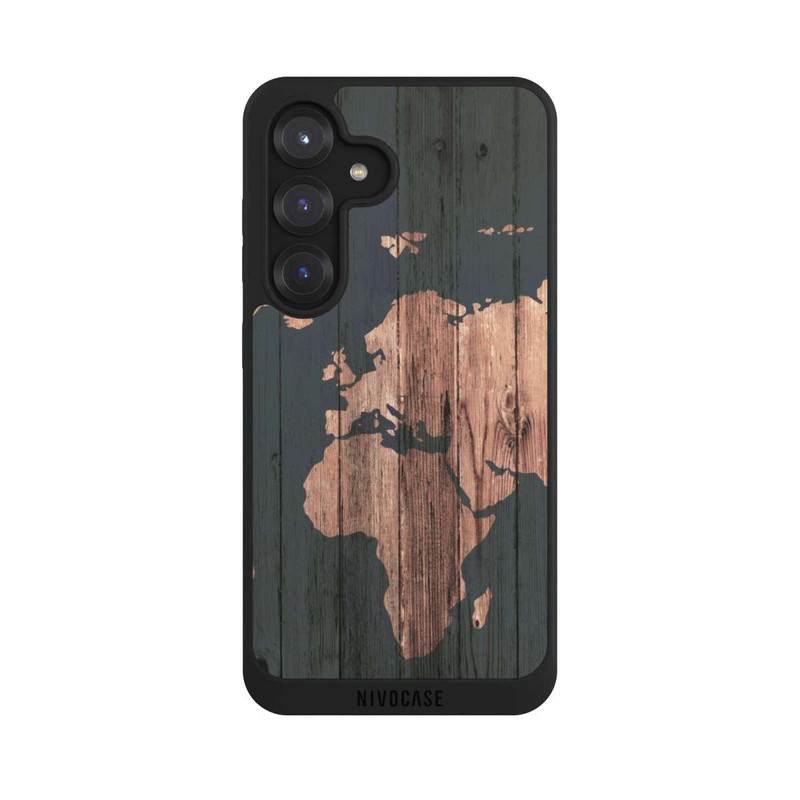 Galaxy S25 NIVOpure Wooden World Map