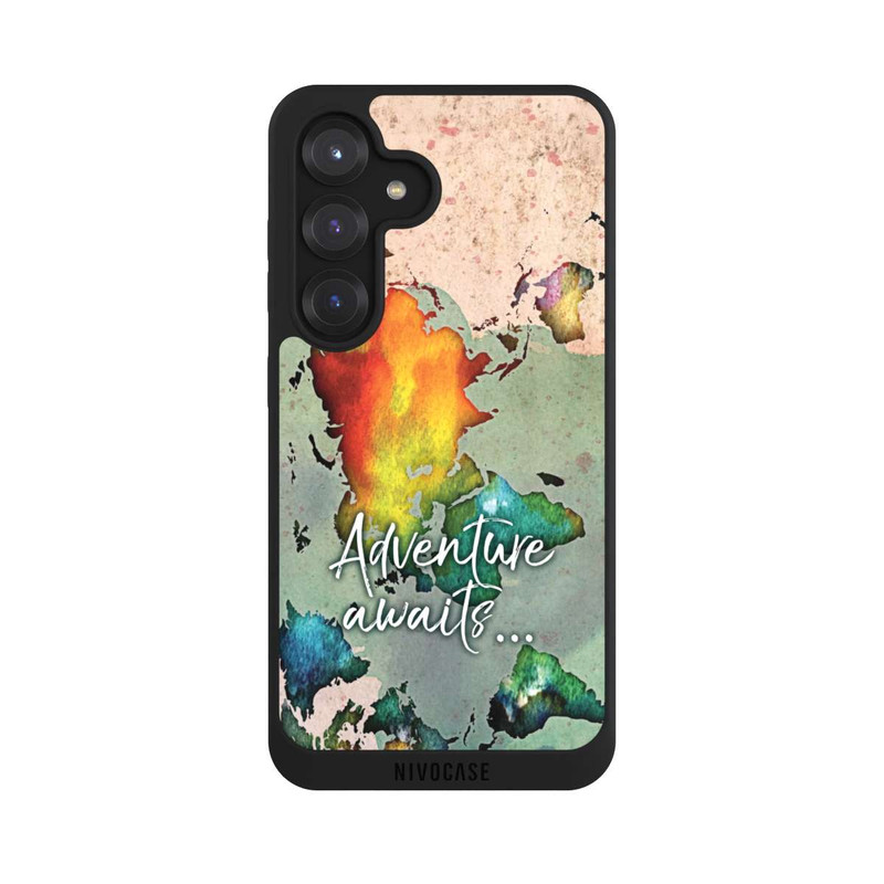 Galaxy S25 NIVOpure Bunte Weltkarte