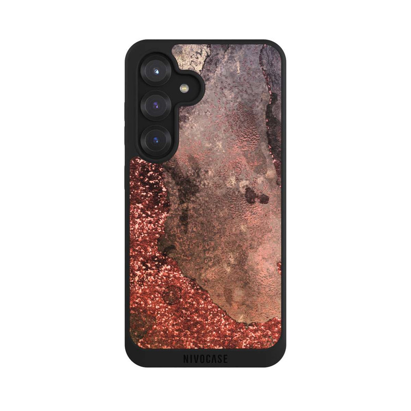 Galaxy S25 NIVOpure Brown Glitter Marble Look