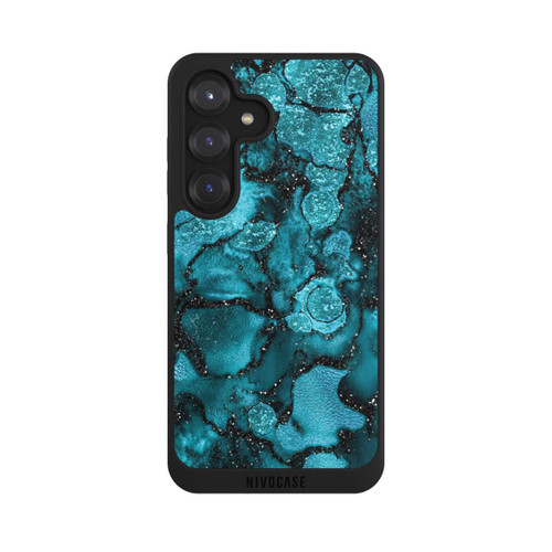 Samsung Galaxy S25 NIVOpure  Blauer Glitzerlook