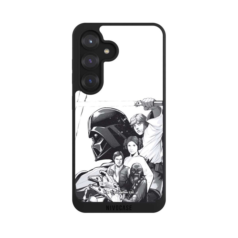 Galaxy S25 NIVOpure StarWars Charaktere - Schwarz-Weiß