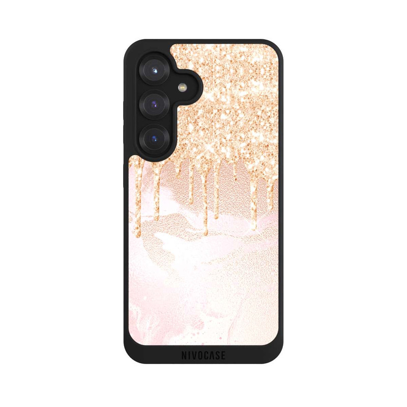 Galaxy S25 NIVOpure Rosegold Glitter Droplet Look