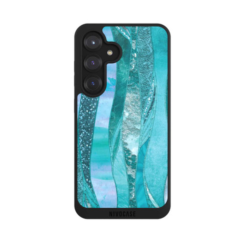 Samsung Galaxy S25 NIVOpure Blue Glamour Glitter Look