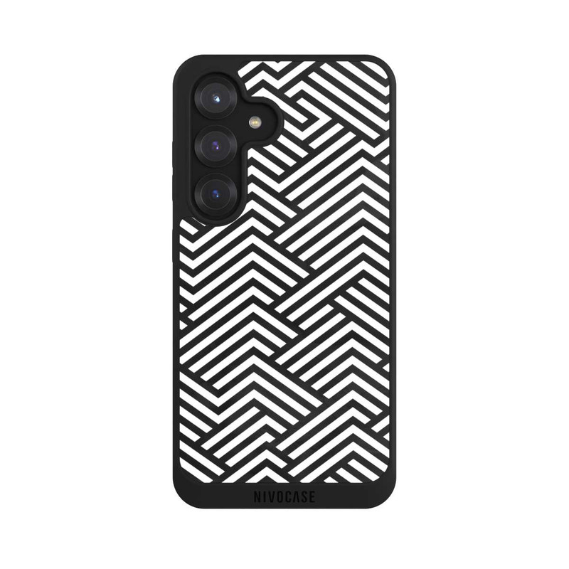 Galaxy S25 NIVOpure Schwarz und Weiß ZigZag