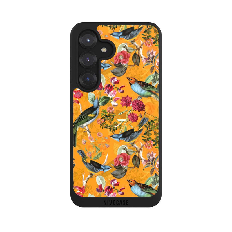 Galaxy S25 NIVOpure Oiseaux Fleurs Fond d'écran