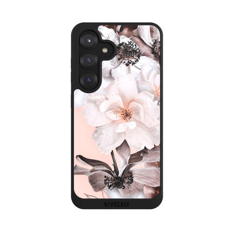 Galaxy S25 NIVOpure Mur de fleurs roses