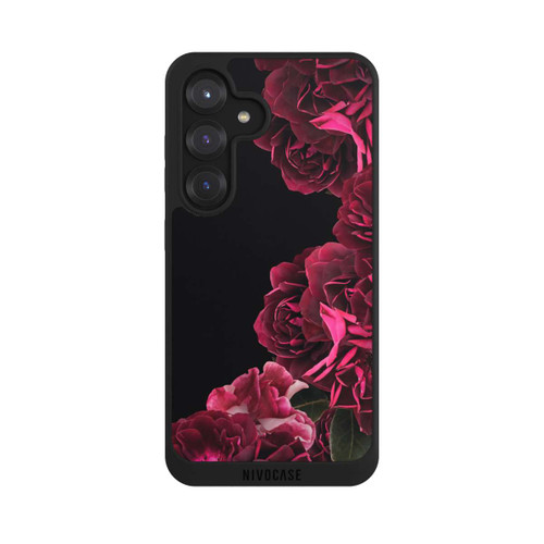 Samsung Galaxy S25 NIVOpure Vintage Rosen auf Schwarz