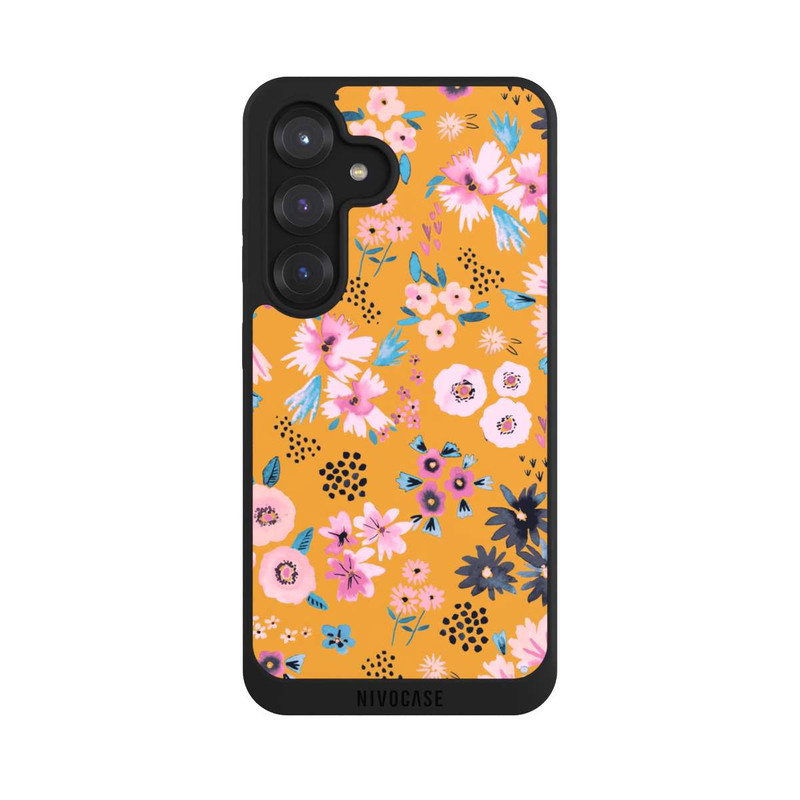 Galaxy S25 NIVOpure Petites Fleurs Jaune Moutarde