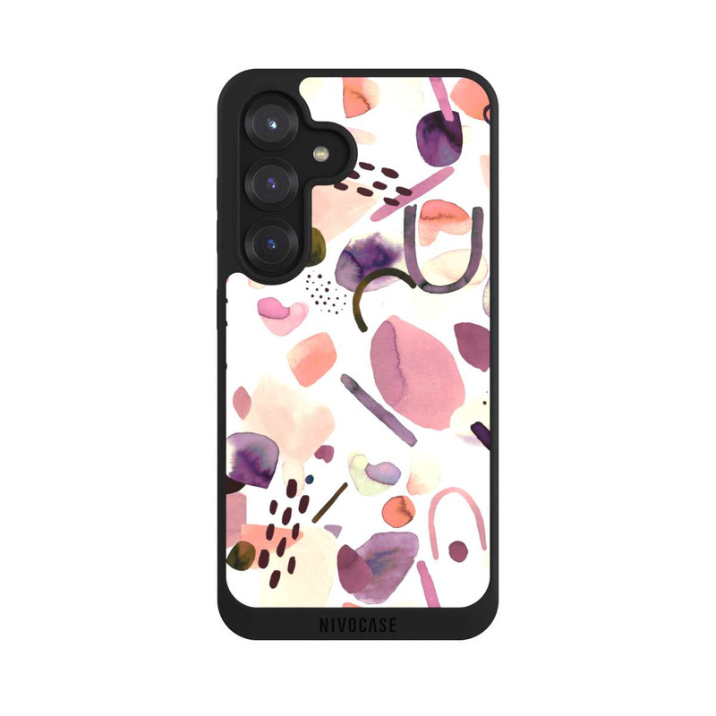 Galaxy S25 NIVOpure Aquarelle Formes abstraites Mauve